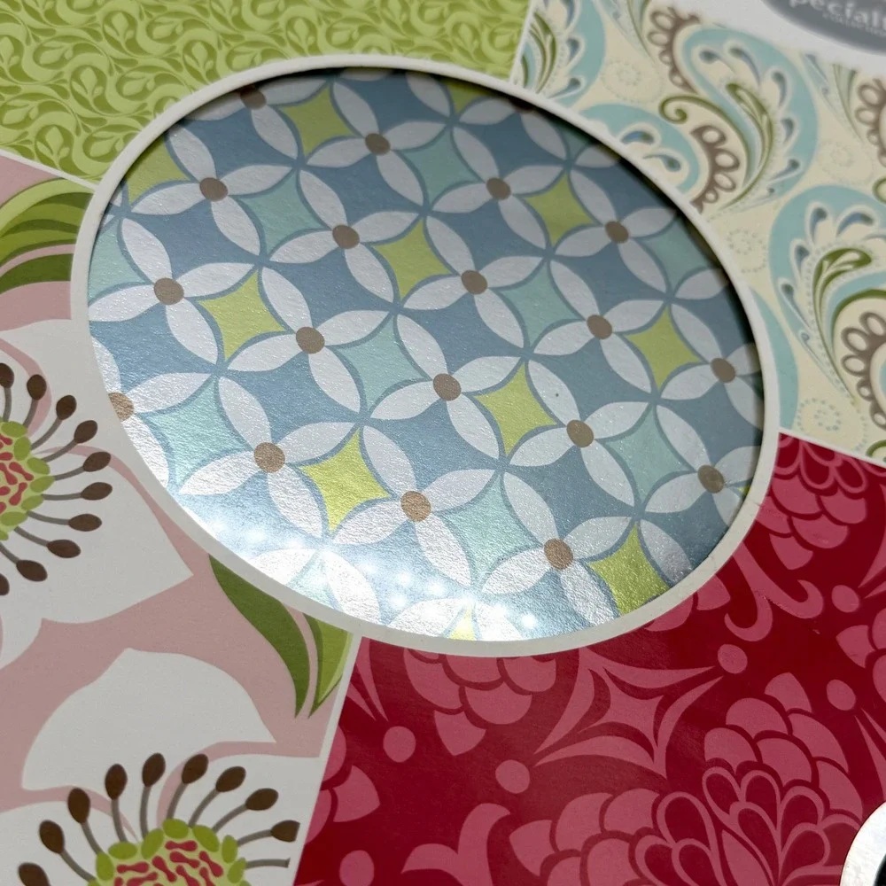 Momenta Family Ties Specialty Collection 12x12 Foil Paper Pad 18 Sheets Floral